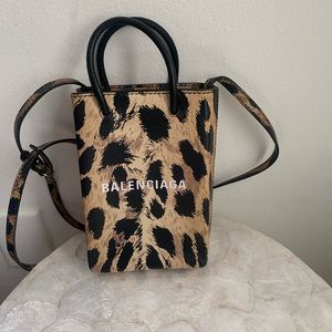 BALENCIAGA
Animal Print Phone Holder Shopping Bag